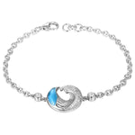 Larimar Ocean Wave Bracelet Bracelet Island by Koa Nani White Gold 