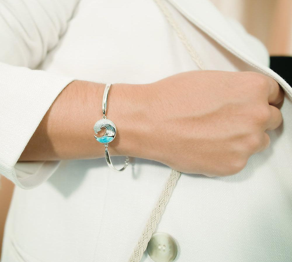 Larimar Ocean Wave Curve Bracelet Bracelet Island by Koa Nani 