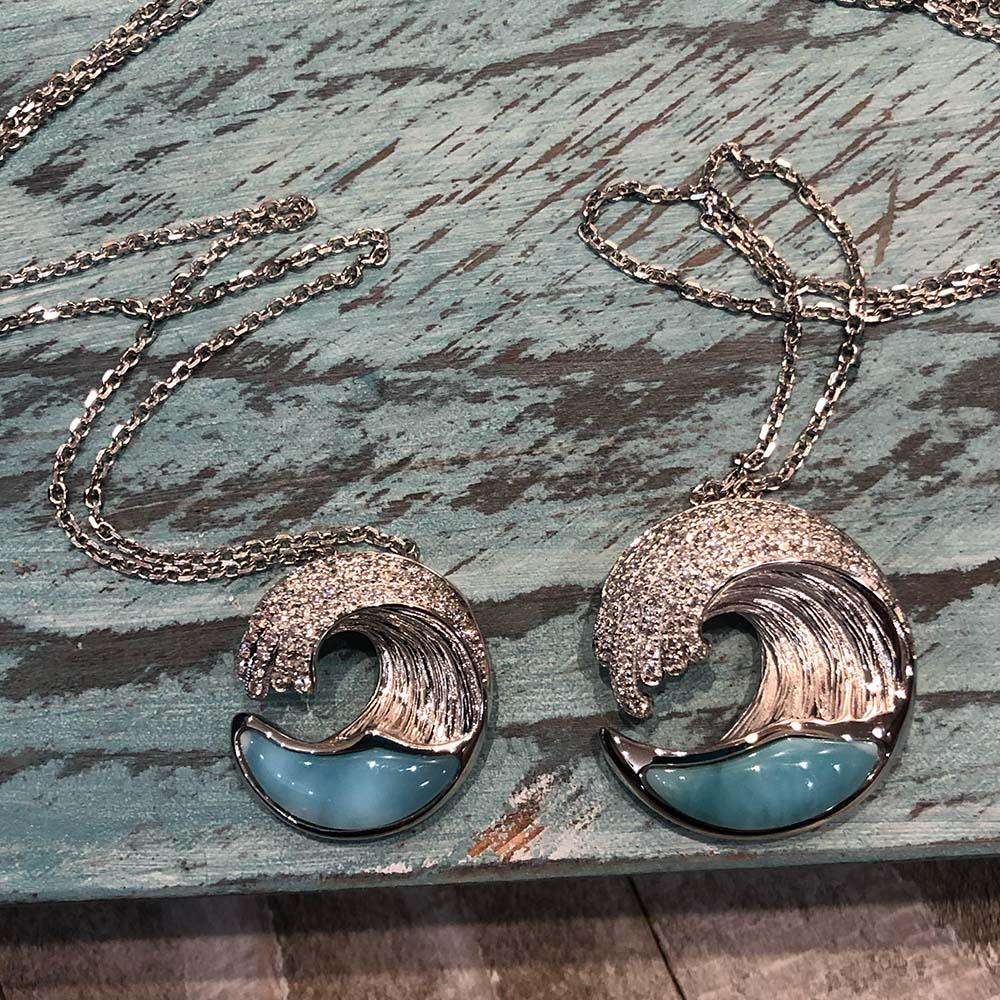 Larimar Ocean Wave Pendant Pendant Island by Koa Nani 