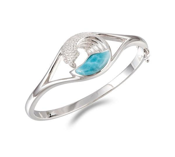 Larimar Ocean Wave Split Bangle Bangle Island by Koa Nani 