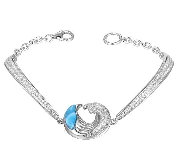 Larimar Ocean Wave Tennis Bracelet Bracelet Island by Koa Nani 