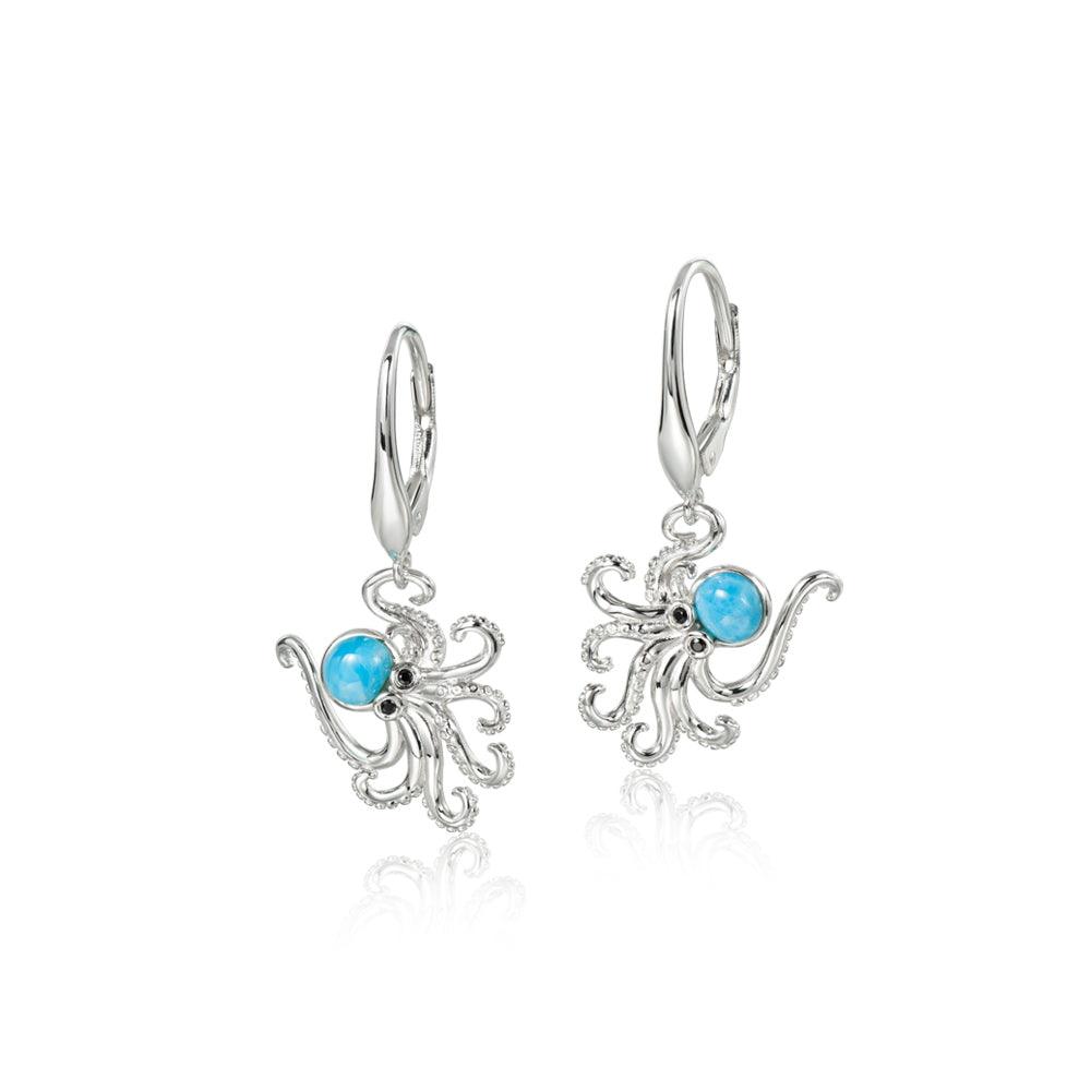 Larimar Octopus Earrings Earrings Island by Koa Nani 