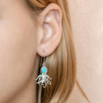 Larimar Octopus Hook Earrings Earrings Island by Koa Nani 