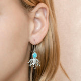 Larimar Octopus Hook Earrings Earrings Island by Koa Nani 