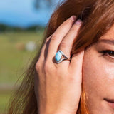 Larimar On the Rocks Cocktail Ring Ring Island by Koa Nani 