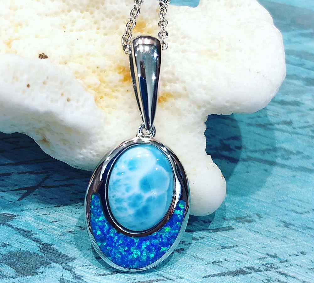 Larimar & Opalite Moonrise Pendant Pendant Island by Koa Nani 