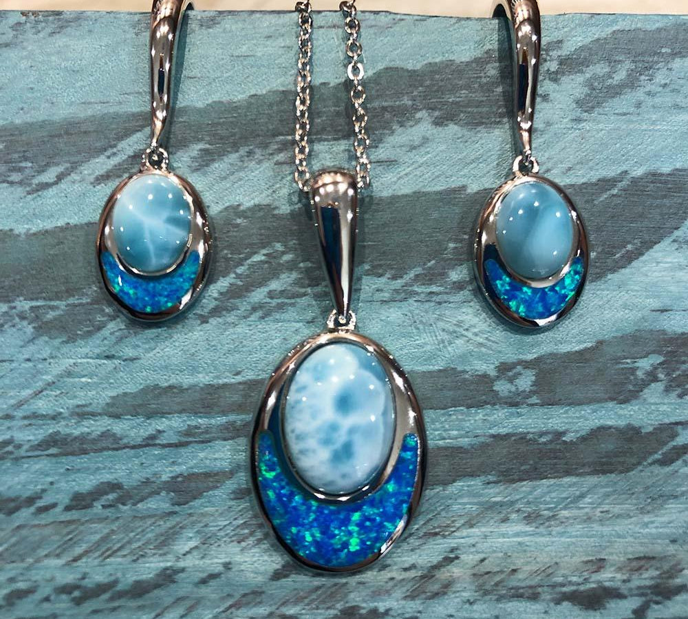 Larimar & Opalite Moonrise Pendant Pendant Island by Koa Nani 