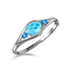 Larimar Open Eyes Bangle Bangle Island by Koa Nani 