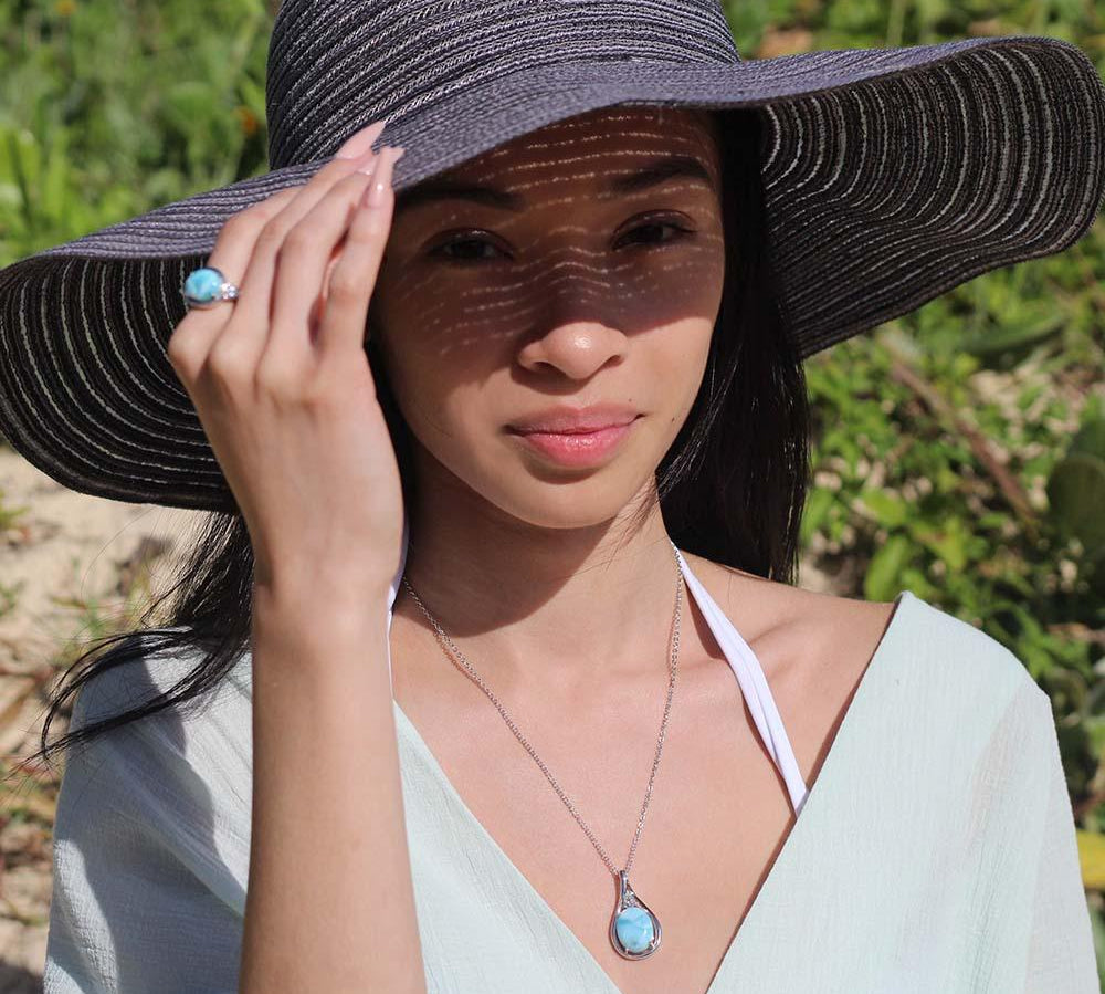 Larimar Open Eyes Ring Ring Island by Koa Nani 