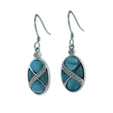 Larimar Oval Southern Cross Earrings Earrings Island by Koa Nani 