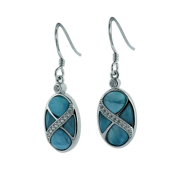 Larimar Oval Southern Cross Earrings Earrings Island by Koa Nani 