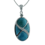 Larimar Oval Southern Cross Pendant Pendant Island by Koa Nani 