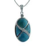 Larimar Oval Southern Cross Pendant Pendant Island by Koa Nani 