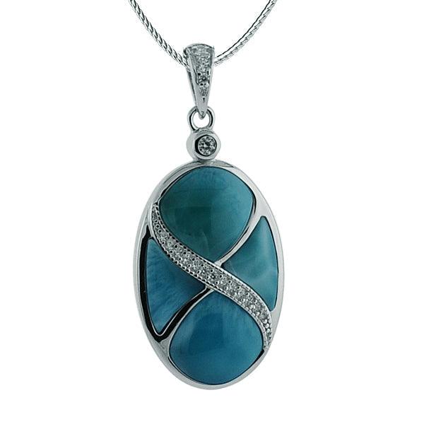 Larimar Oval Southern Cross Pendant Pendant Island by Koa Nani 