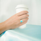 Larimar Oval Split Band Ring Ring Island by Koa Nani 
