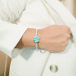 Larimar Oyster Shell Tennis Bracelet Bracelet Island by Koa Nani 