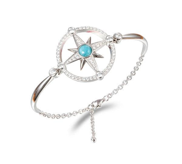 Larimar Pavè Compass Bracelet Bracelet Island by Koa Nani 