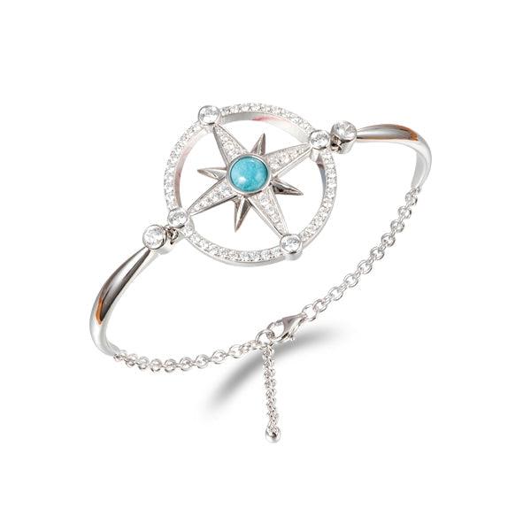 Larimar Pavè Compass Bracelet Bracelet Island by Koa Nani 