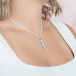 Larimar Pavé Fish Bone Pendant Pendant Island by Koa Nani 