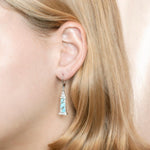 Larimar Pavé Makapu’u Lighthouse Earrings Earrings Island by Koa Nani 
