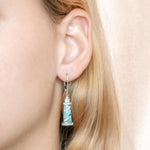 Larimar Pavé Makapu’u Lighthouse Earrings Earrings Island by Koa Nani 