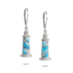 Larimar Pavé Makapu’u Lighthouse Earrings Earrings Island by Koa Nani 