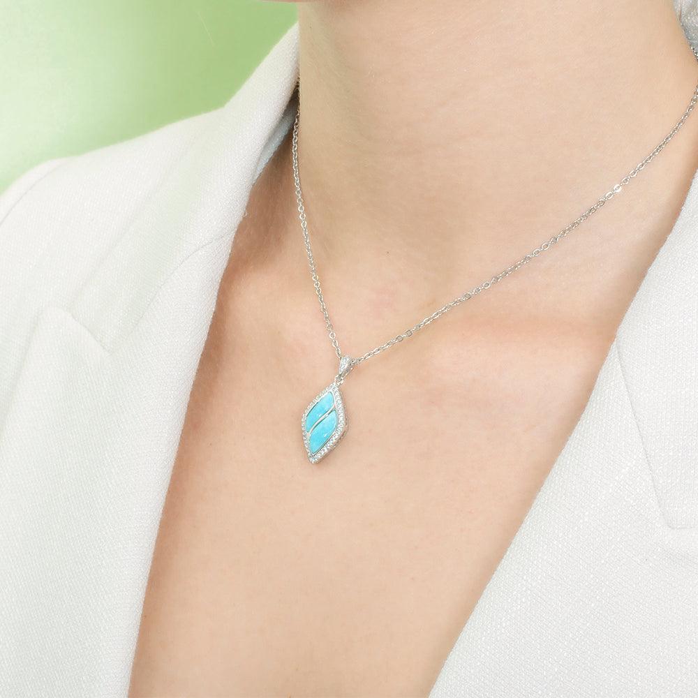 Larimar Pave Ponds Pendant Pendant Island by Koa Nani 