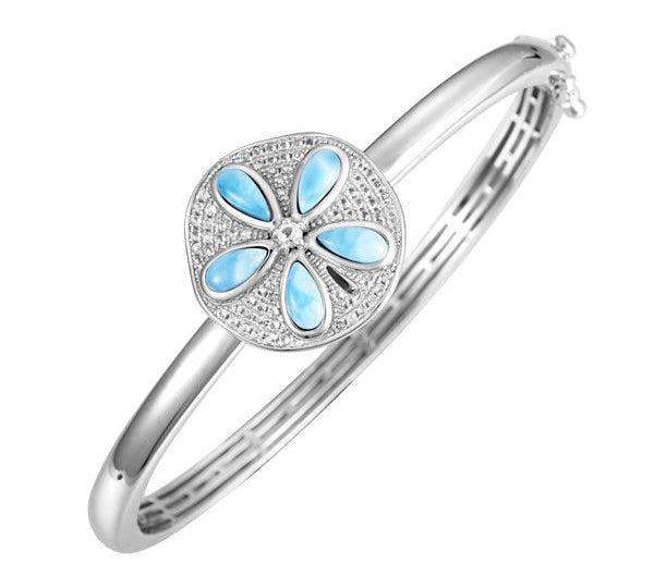 Larimar Pavè Sand Dollar Bangle Bangle Island by Koa Nani 