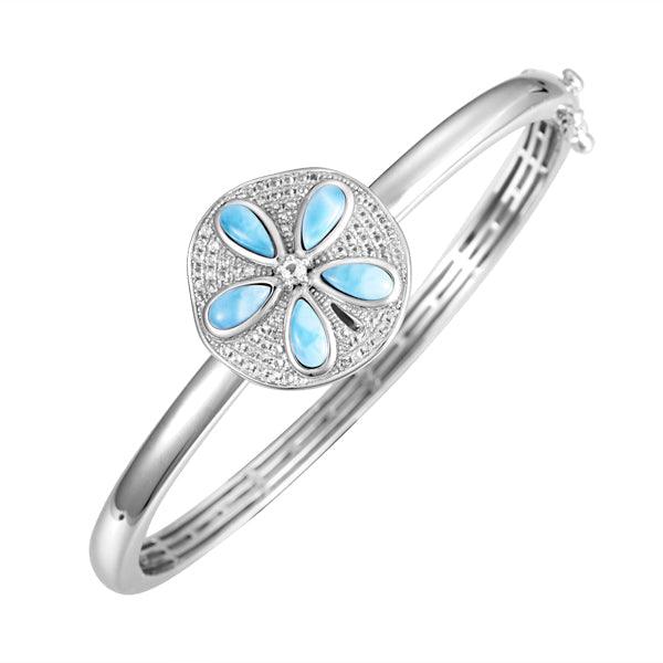 Larimar Pavè Sand Dollar Bangle Bangle Island by Koa Nani 