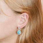 Larimar Pavé Waterfall Oval Earrings Earrings Island by Koa Nani 