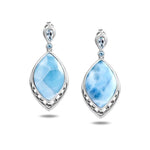 Larimar Peacock Feather Earrings Earrings Island by Koa Nani 