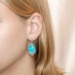 Larimar Peacock Feather Earrings Earrings Island by Koa Nani 