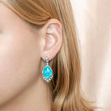 Larimar Peacock Feather Earrings Earrings Island by Koa Nani 