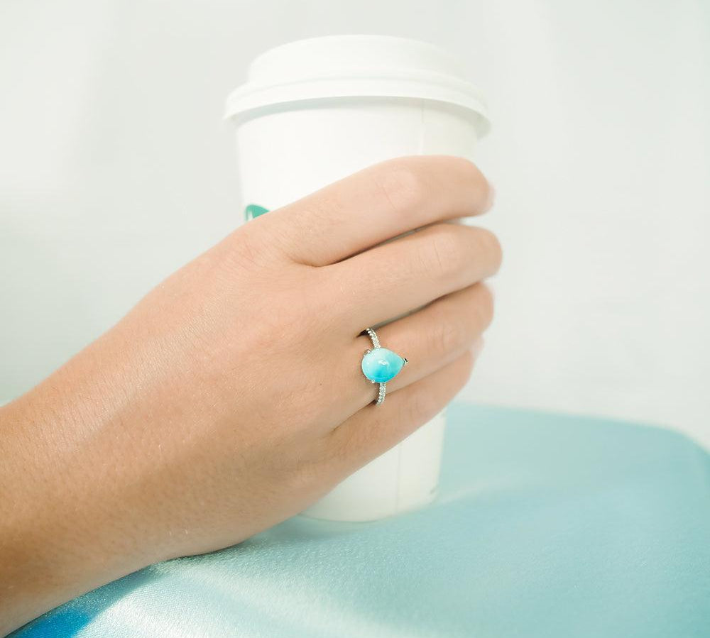 Larimar Petal Ring Ring Island by Koa Nani 