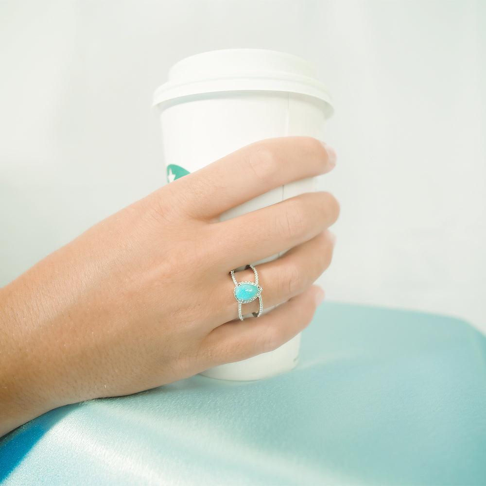 Larimar Petal Split Band Ring Ring Island by Koa Nani 