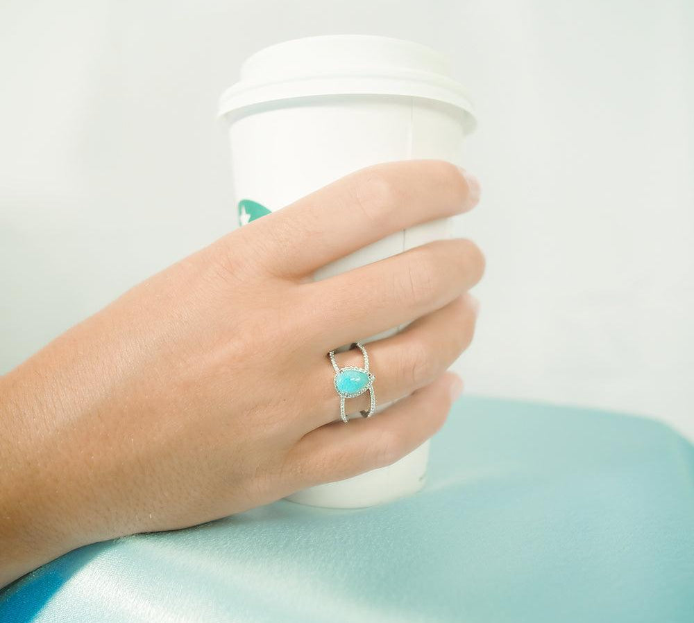 Larimar Petal Split Band Ring Ring Island by Koa Nani 