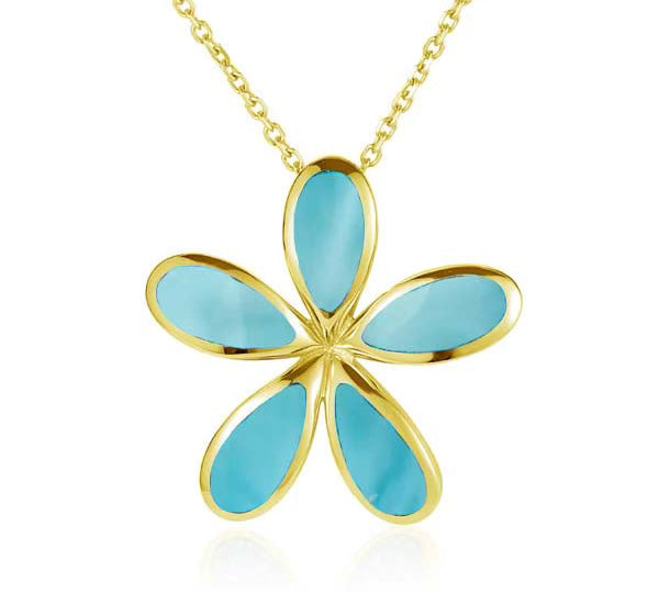 Larimar Pikake Pendant Pendant Island by Koa Nani 
