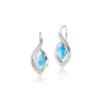 Larimar Piki Feather Earrings Earrings Island by Koa Nani 