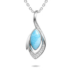 Larimar Piki Feather Pendant Pendant Island by Koa Nani 