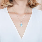 Larimar Piki Feather Pendant Pendant Island by Koa Nani 