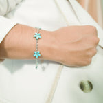 Larimar Plumeria Charm Bracelet Bracelet Island by Koa Nani 