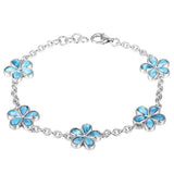 Larimar Plumeria Charm Bracelet Bracelet Island by Koa Nani 
