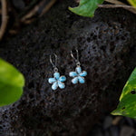Larimar Plumeria Earrings Earrings Island by Koa Nani 