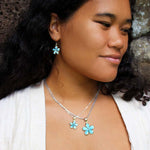Larimar Plumeria Earrings Earrings Island by Koa Nani 