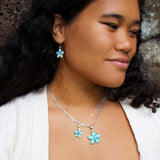 Larimar Plumeria Earrings Earrings Island by Koa Nani 