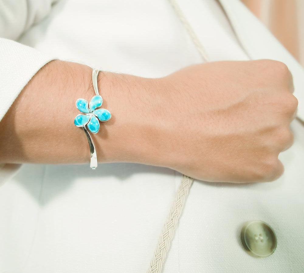 Larimar Plumeria Kai Bangle Bangle Island by Koa Nani 