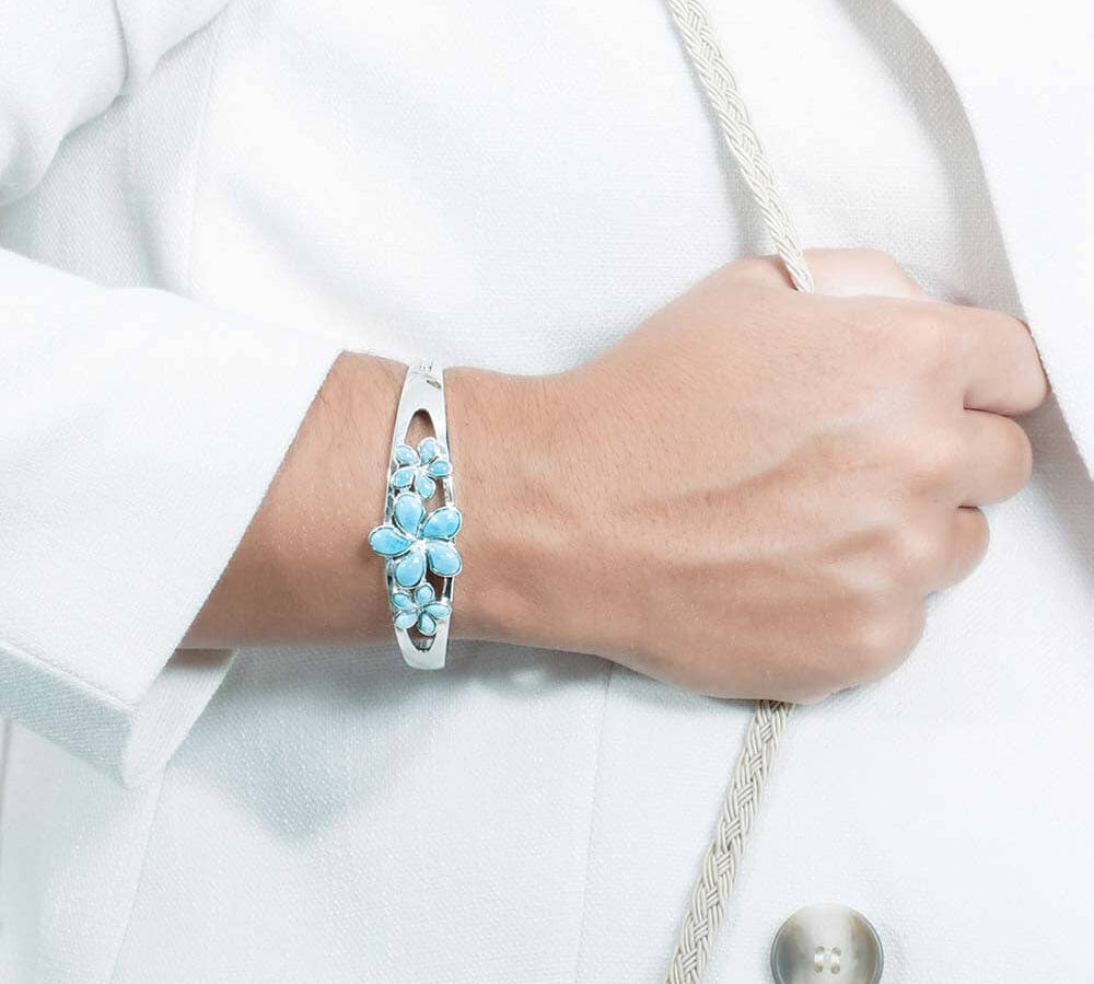 Larimar Plumeria Ohana Bangle Bangle Island by Koa Nani 