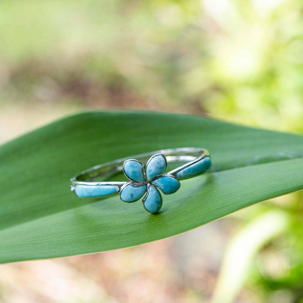 Larimar Plumeria Piha Mahalo Bangle Bangle Island by Koa Nani 