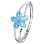 Larimar Plumeria Split Bangle Bangle Island by Koa Nani 