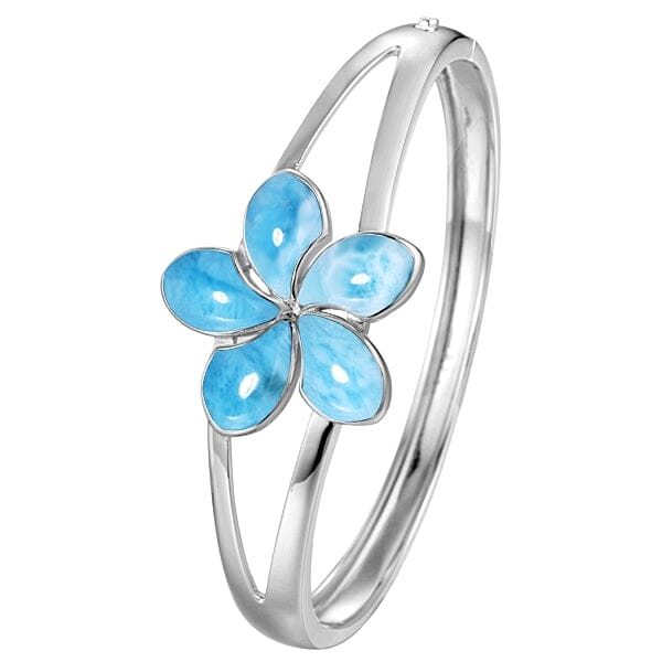 Larimar Plumeria Split Bangle Bangle Island by Koa Nani 